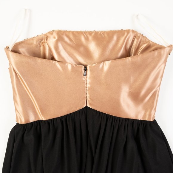 Vintage JESSICA MCCLINTOCK for Gunne Sax gold sequin party dress size 3 - Picture 7 of 10